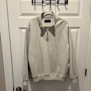 Abercrombie & Fitch Light Gray Zip-Up Sweater